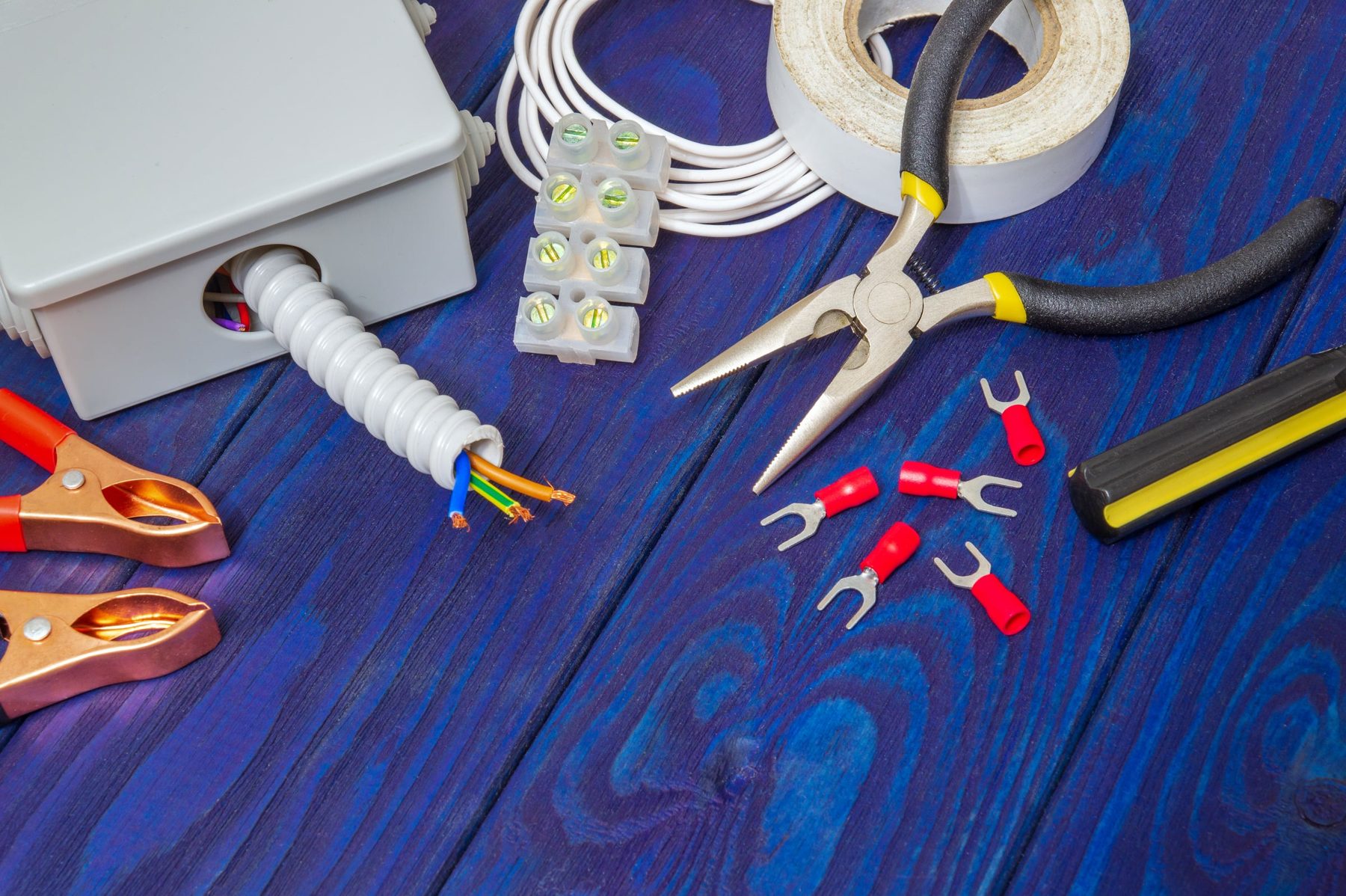 HVAC service tools laid out before a maintenance visit
